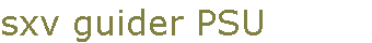 sxv guider PSU